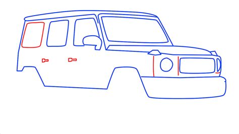 How To Draw Mercedes G Wagon Step By Step 16 Easy Phase