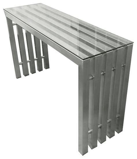 City Stainless Steel Console Table Modern Console Tables By