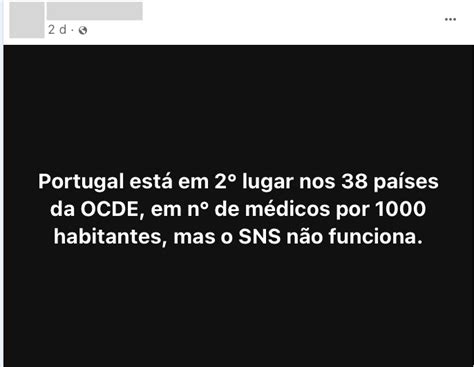 Sns N O Funciona Mas Portugal O Segundo Pa S Da Ocde Mais