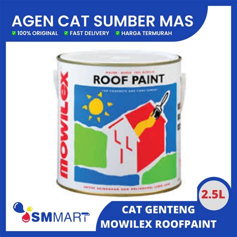 Jual Cat Genteng Mowilex Roof Paint Liter Galon Shopee Indonesia