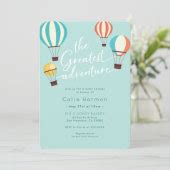 Greatest Adventure Hot Air Balloon Baby Shower Invitation Zazzle