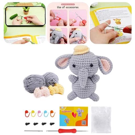 ANIMAUX CROCHET ORNEMENTS Crochet Kit Pour D Butants Pack Mat Riel