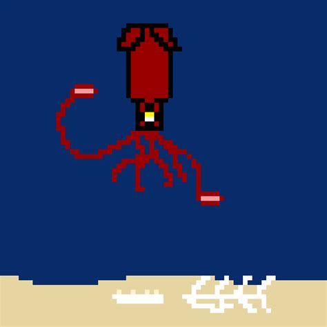 Squid Pixel Art Pixel Art