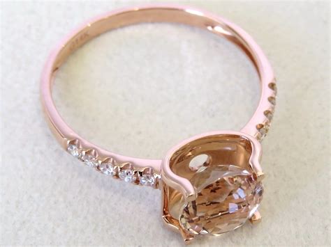 Morganite And Diamond Engagement Ring Cl Jewellery Nz