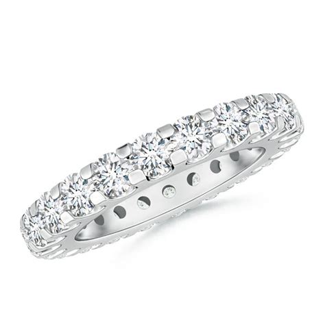 Classic Round Moissanite Eternity Wedding Band Angara