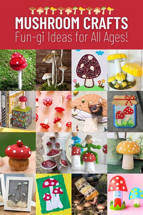 Mushroom Crafts | Mushroom crafts, Crafts, Easy diy crafts