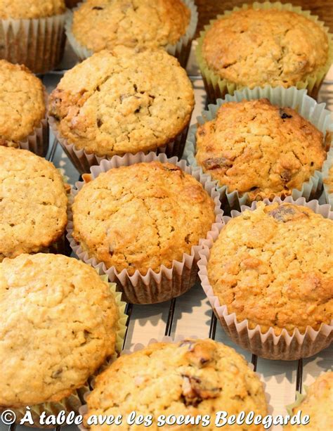 À table avec les soeurs Bellegarde Muffins à l avoine et aux dattes