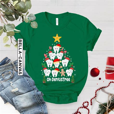 Oh Dentistree Tooth Tree Shirt Christmas Tooth T Shirt Dental Crew Merry Christmas Tee