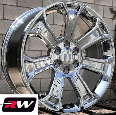 20 Inch Gmc Sierra 1500 Factory Style 5665 Wheels 2017 2018 Chrome Rims