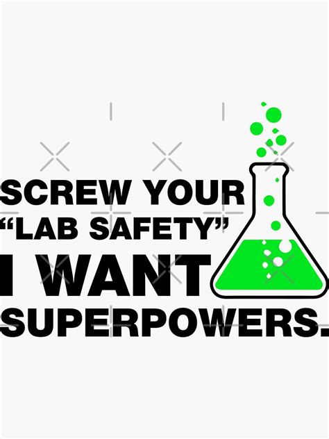 Lab Safety Funny Science Geek T Shirt Sticker By Lolotees Redbubble