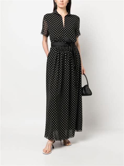 Emporio Armani Dot Pattern Midi Dress Farfetch