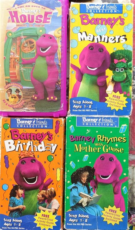 Vintage Lot of 4 Barney VHS Tapes 1990s | Grelly USA