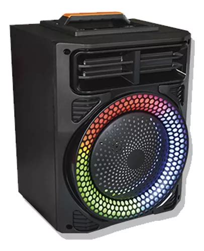 Alto falante Bluetooth portátil de 6 5 polegadas rádio FM luz LED