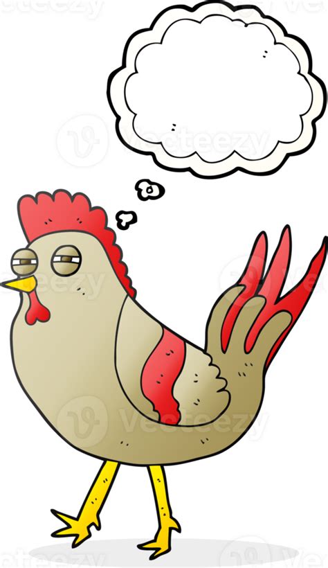 Mano Dibujado Pensamiento Burbuja Dibujos Animados Pollo 44978883 PNG