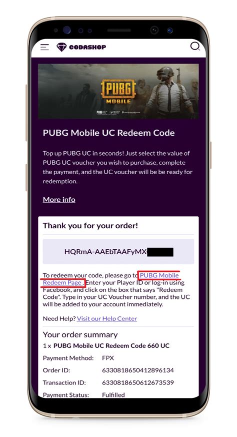 How To Redeem Pubg Mobile Uc Voucher Codashop Singapore