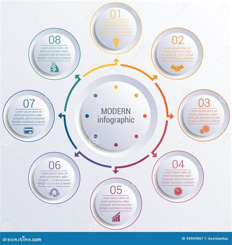 Diagramme D Infographic Avec Cercles D Options Illustration De