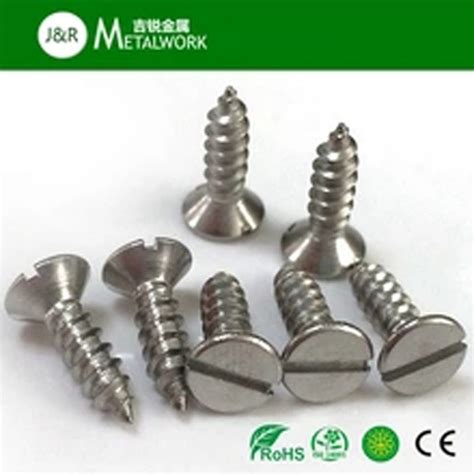 A2 A4 Stainless Steel Slotted Flat Countersunk Head Self Tapping Screw