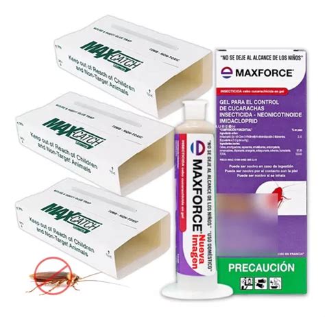 Kit Mata Cucarachas Maxforce Gel Bayer Y 3 Trampas Pegajosas Envío gratis