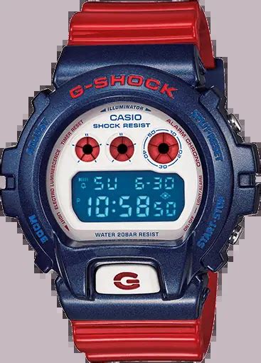 Casio G Shock Red White Blue Pack