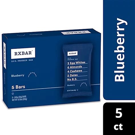 Rxbar Protein Bars Blueberry Protein Snack 5 Count 9 1 Oz Jewelosco