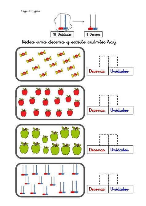 Pin De Teresa Martin En Matematicas Fichas Decenas Y Unidades