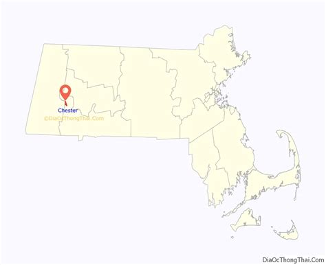 Map of Chester CDP, Massachusetts - Thong Thai Real