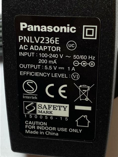 5 5V 500mA AC Adaptor Power Supply Charger For Panasonic KX TG6621E