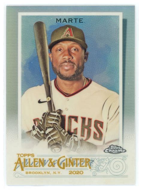 2020 Topps Allen And Ginter Chrome Refractor Starling Marte Arizona