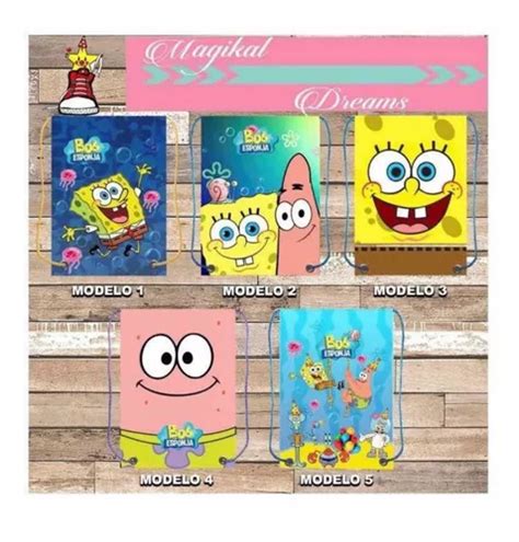 Morralito Dulcero Fiesta Infantil Ni Os Bob Esponja Pz Env O Gratis