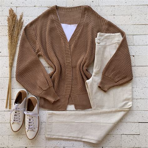 Cardigan Trico Manga Oversized Nude Dondoca Moda Feminina