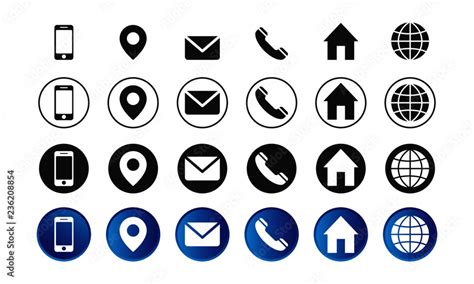 icon, web, website, icons, vector, set, internet, phone, symbol, sign, business, email, computer ...