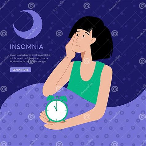 Insomnia The Woman Cannot Sleep Female Character Suffers From Insomnia Sleep Disorder