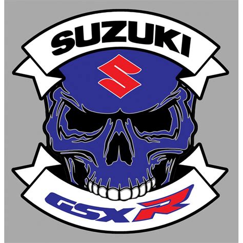 SUZUKI GSXR Skull Laminated Decal Cafe Racer Bretagne Clicboutic