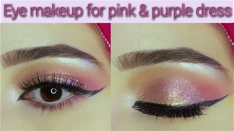 Soft Pink Purple Eye Makeup Simple And Easy Pink Purple Glitter