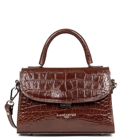 Lancaster Exotic Croco Petit Sac à Main 426 84 Chataigne