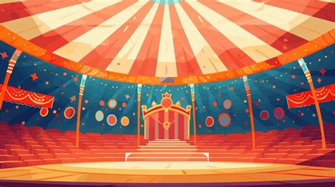 Premium Vector Drawing Of A Circus Arena Inside Vector