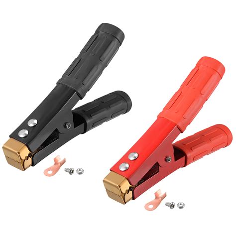 2pcs 600A Heavy Duty Insulated Alligator Clips Battery Crocodile