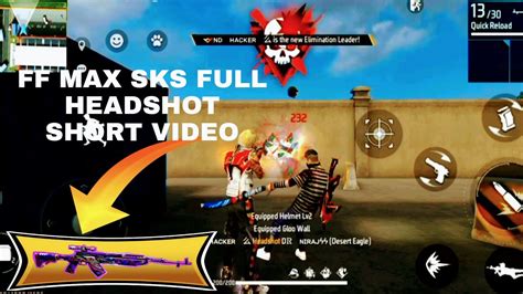 Sks One Tap Headshot Short Video Garena Free Fire Youtube