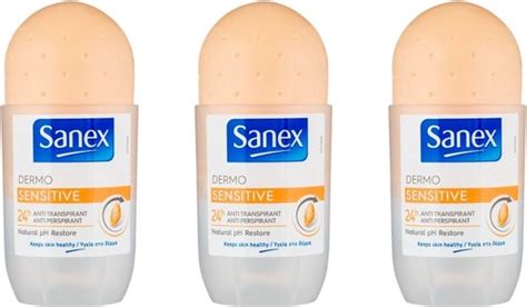 Sanex Deodorant Roller Dermo Sensitive 3 X 50 Ml Bol