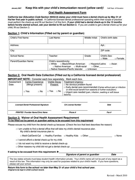 Oral Health Assessment Fill Out Sign Online Dochub