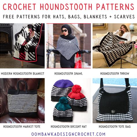 20 Free Houndstooth Crochet Patterns With Tutorials