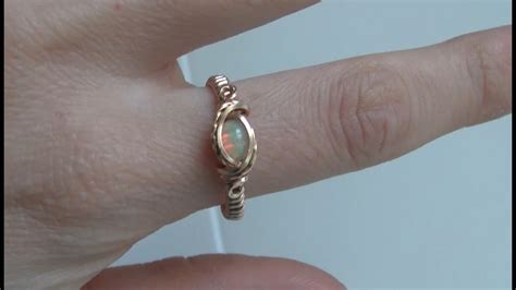 Wire Wrapped Small Cabochon Ring Tutorial Beginner Youtube