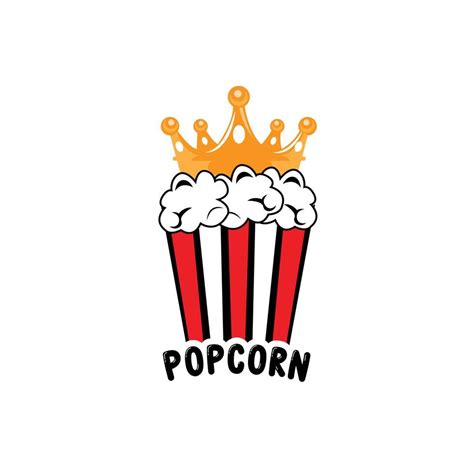 Pop Corn Logo Icon Vector Explode Cinema Snacks Concept Illustration