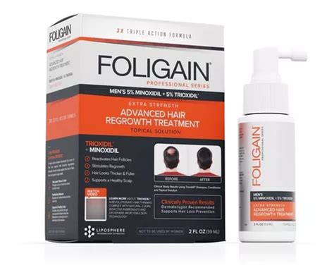 Foligain 5 Minoxidil 5 Trioxidil Para Hombres 59 Ml 2 Oz