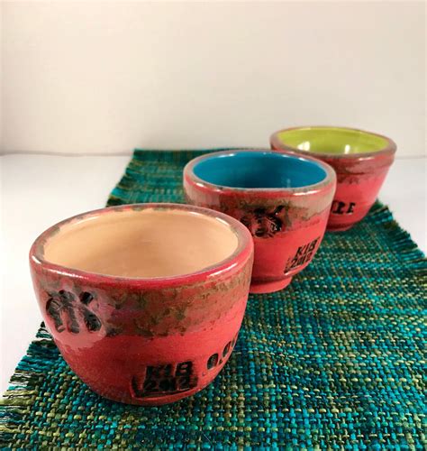 Red Pottery Tea Bowls For Your Daily Tea Ritual Each Are Etsy Tea