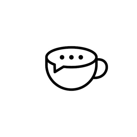 Premium Vector Coffee Talk Vector Icon Illustration