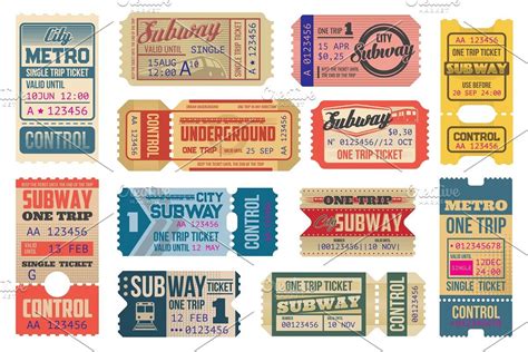 Subway, underground, metro tickets | Vintage train ticket, Ticket ...