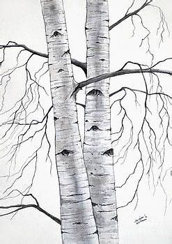 Christopher Shellhammer Artwork Collection Birch Tree And Tree Painting