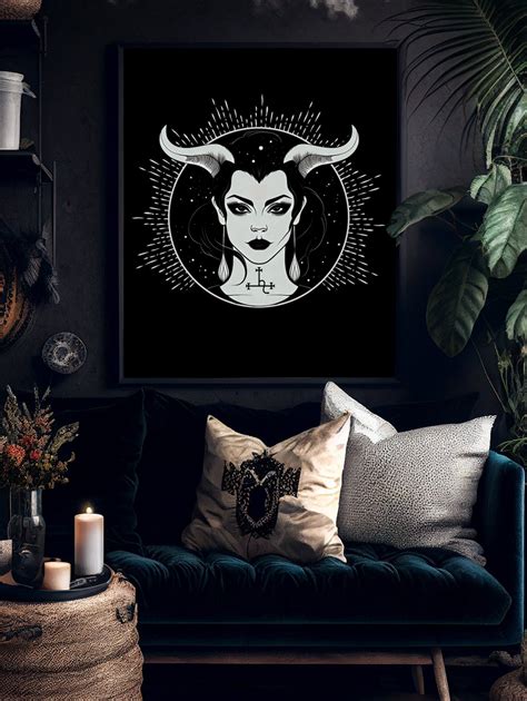 Lilith the Demon PRINTABLE Wall Art Demon Divine Feminine Goth Decor Witchcraft Feminist Satanic ...