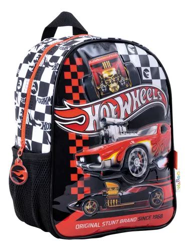 Mochila Escolar Wabro Hot Wheels HOT WHEELLS Cor Fechamento Vermelho